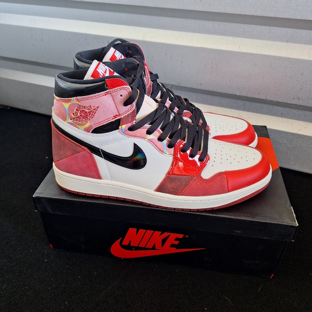 Air Jordan 1 Retro High OG Spider Verse University Red Black Mens 13 DV1748 601
